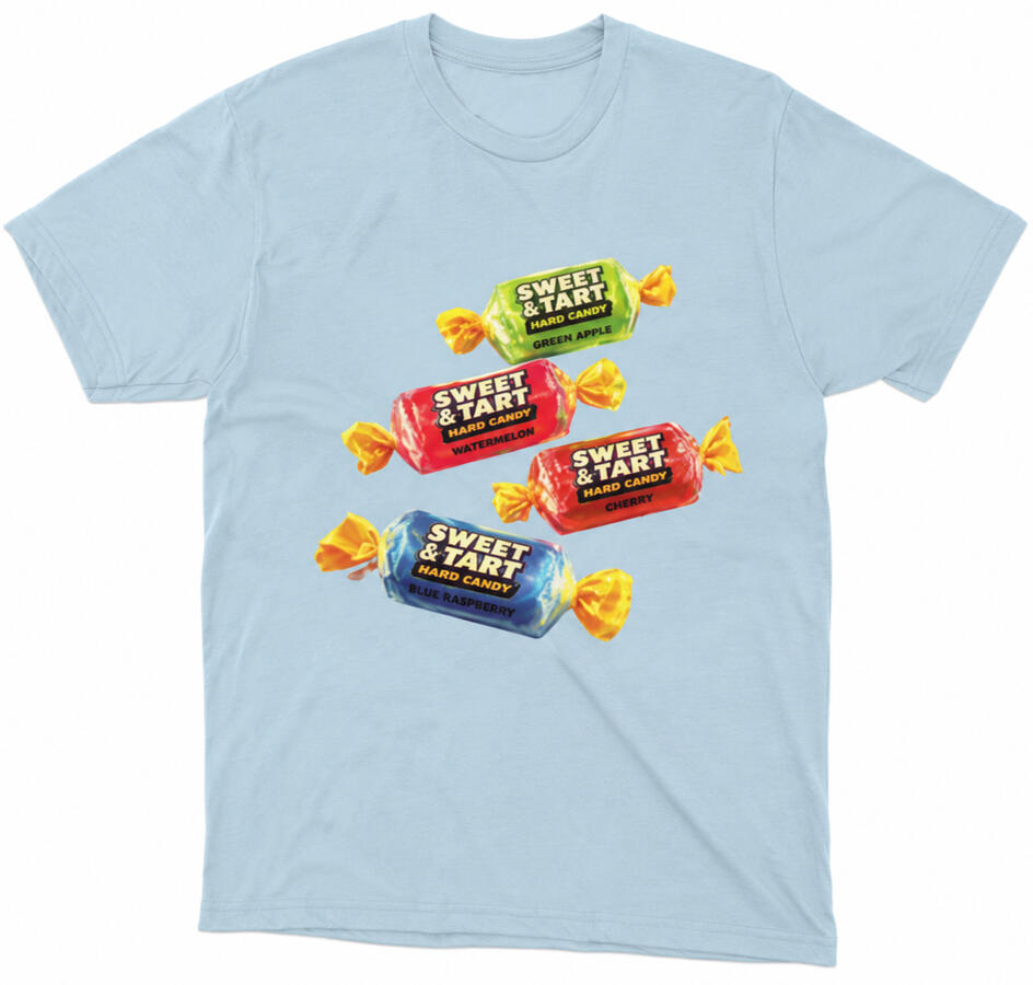 Candy Color Drift T-Shirt Finding the sacred in the ordinary. A dreamy candy composition bursting with nostalgic color, soft light, and playful sweetness — transforming ordinary treats into vibrant everyday pop art.
